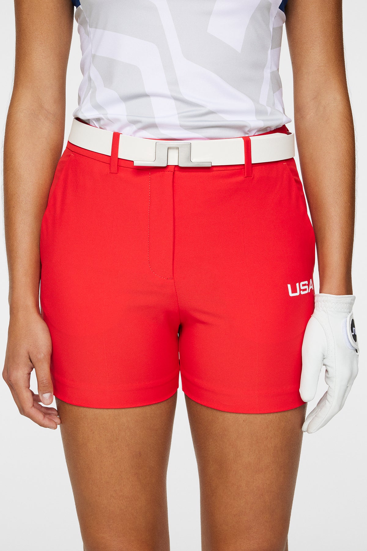 Gwen Shorts in Flame Scarlet by J.Lindeberg