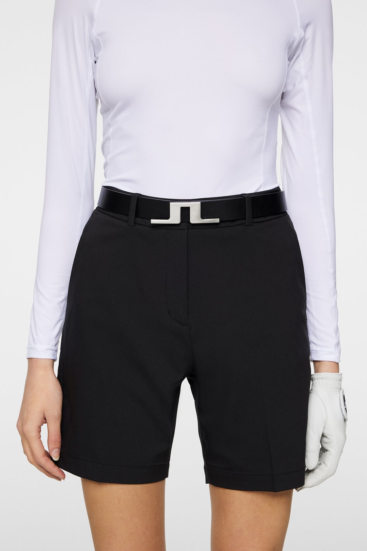Gwen Long Shorts in Black by J.Lindeberg