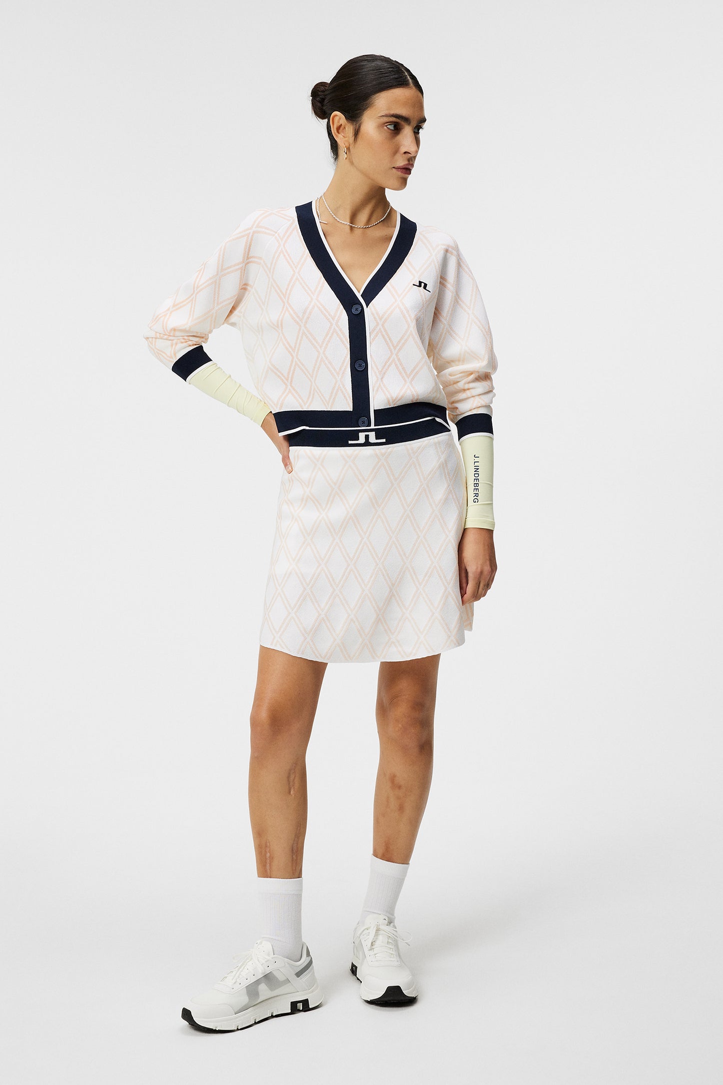 Aper Knitted Skirt in White by J.Lindeberg