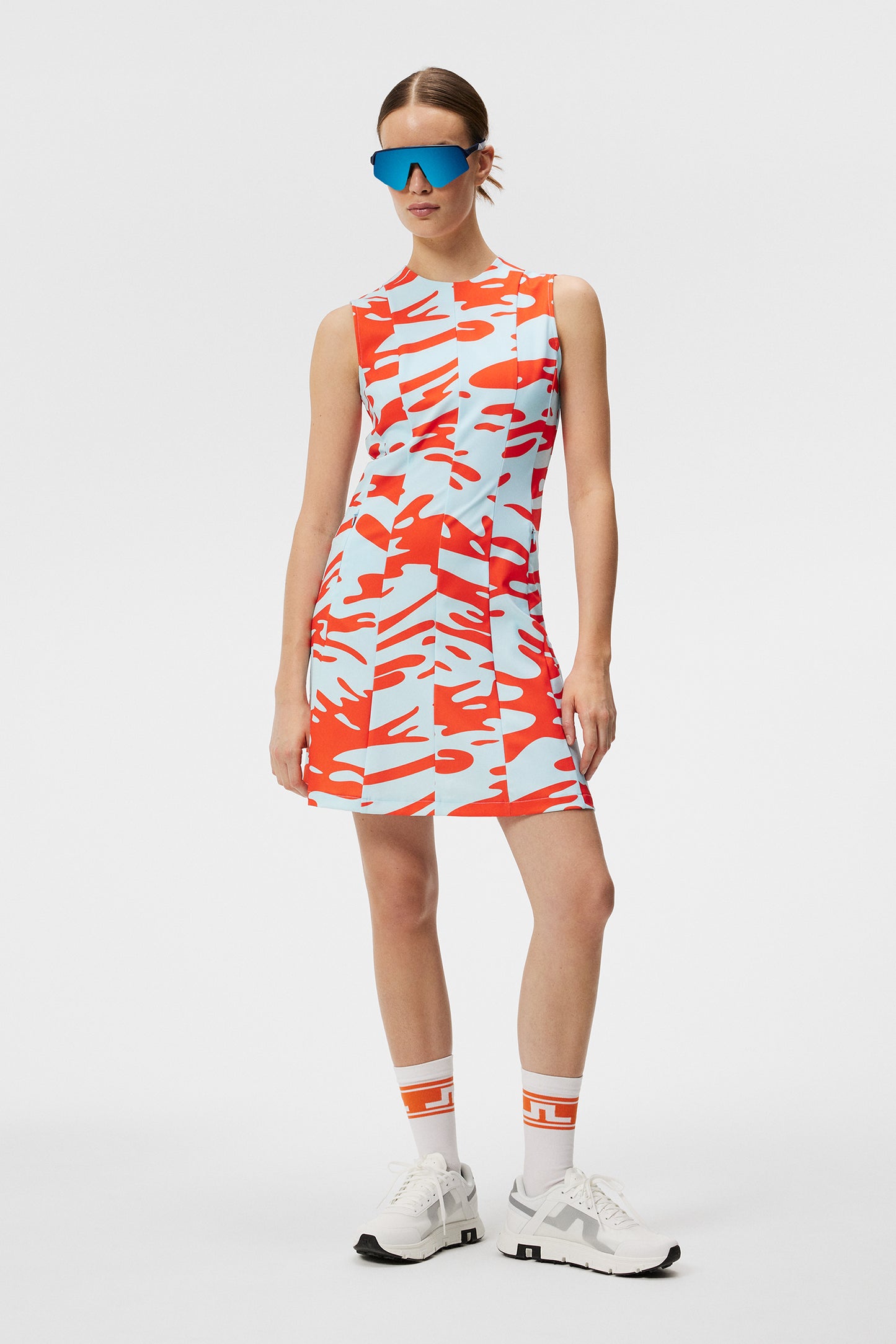 Jasmin Print Dress in Neptune Atomizer by J.Lindeberg
