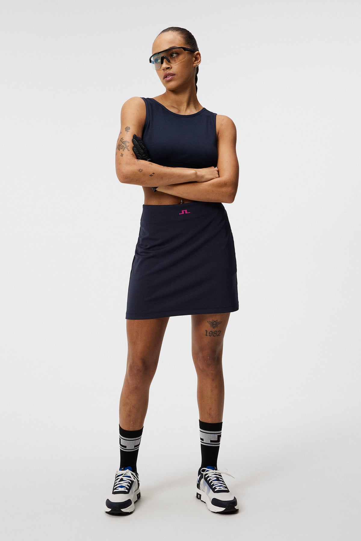 Raphaela Mid Skirt in JL Navy by J.Lindeberg