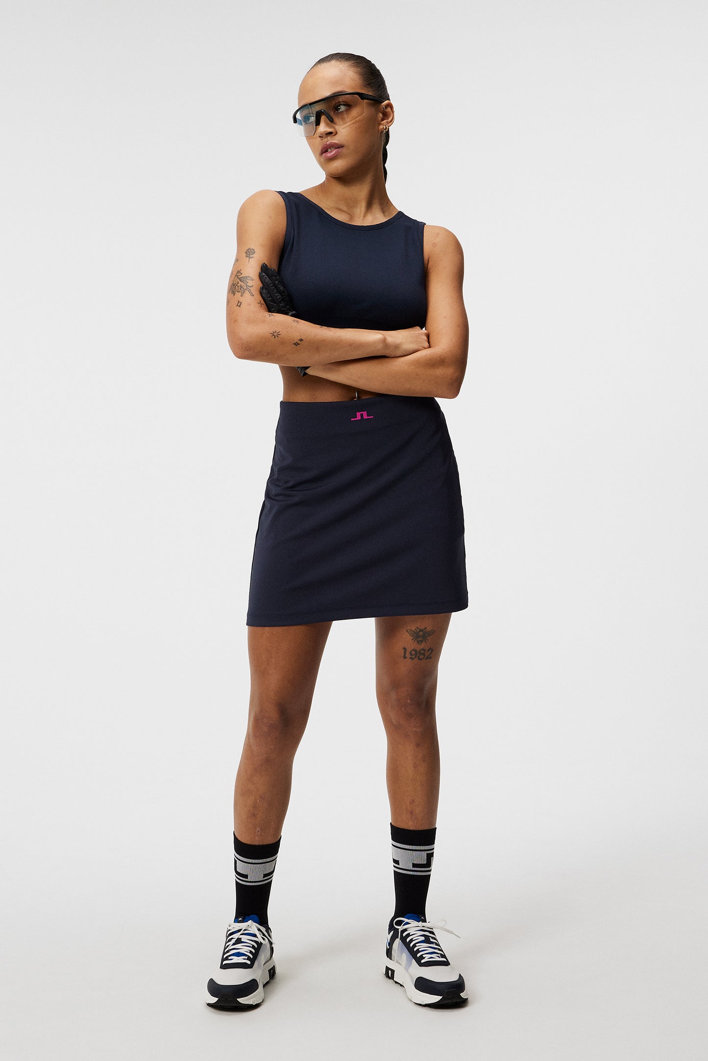Raphaela Mid Skirt in JL Navy by J.Lindeberg