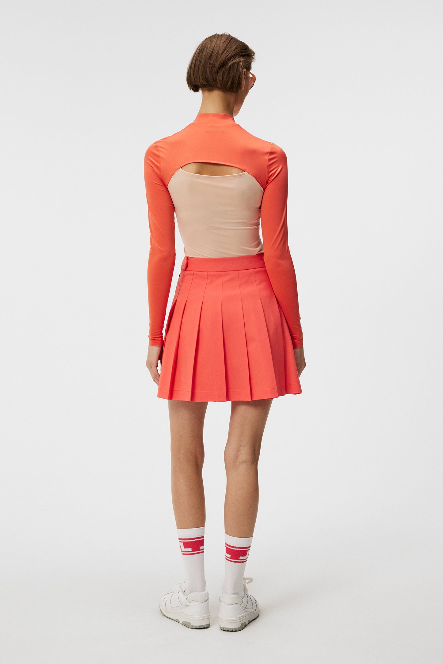 Adina Skirt in Hot Coral by J.Lindeberg