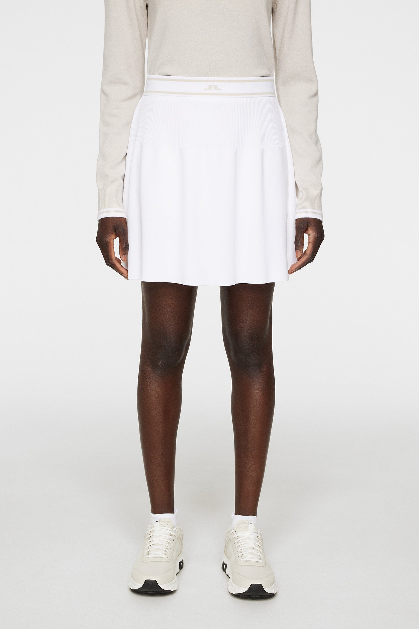 Emma Knitted Skirt in White by J.Lindeberg