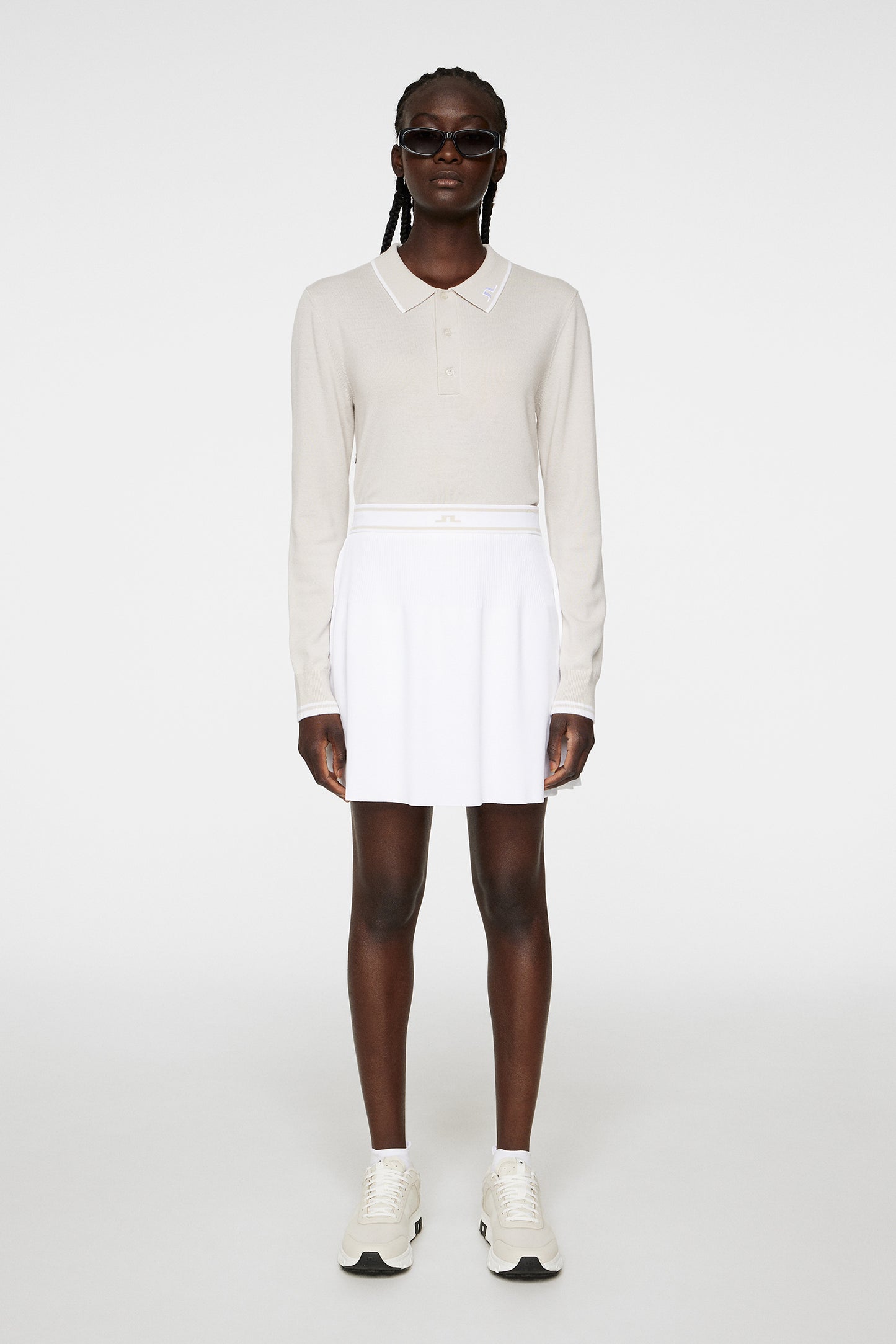 Emma Knitted Skirt in White by J.Lindeberg