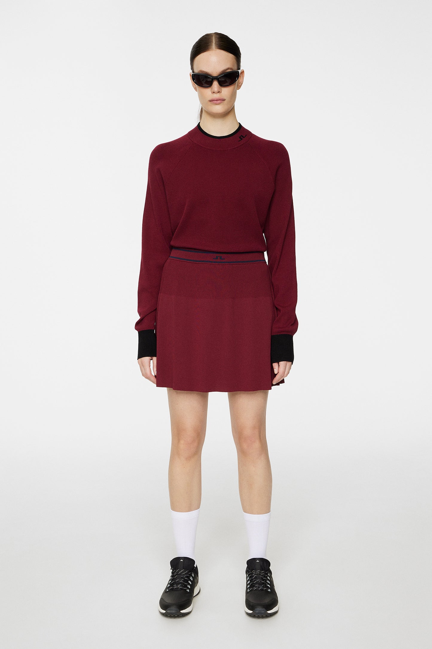 Emma Knitted Skirt in Cabernet by J.Lindeberg