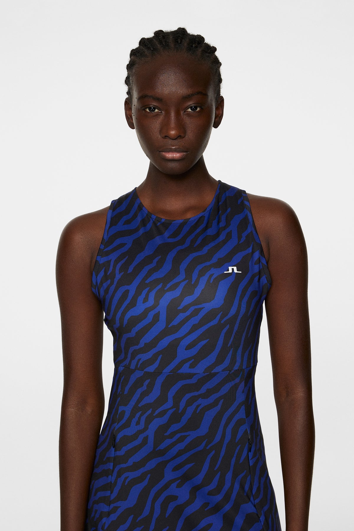 Cora Print Dress in Tour Tiger Clematis M by J.Lindeberg