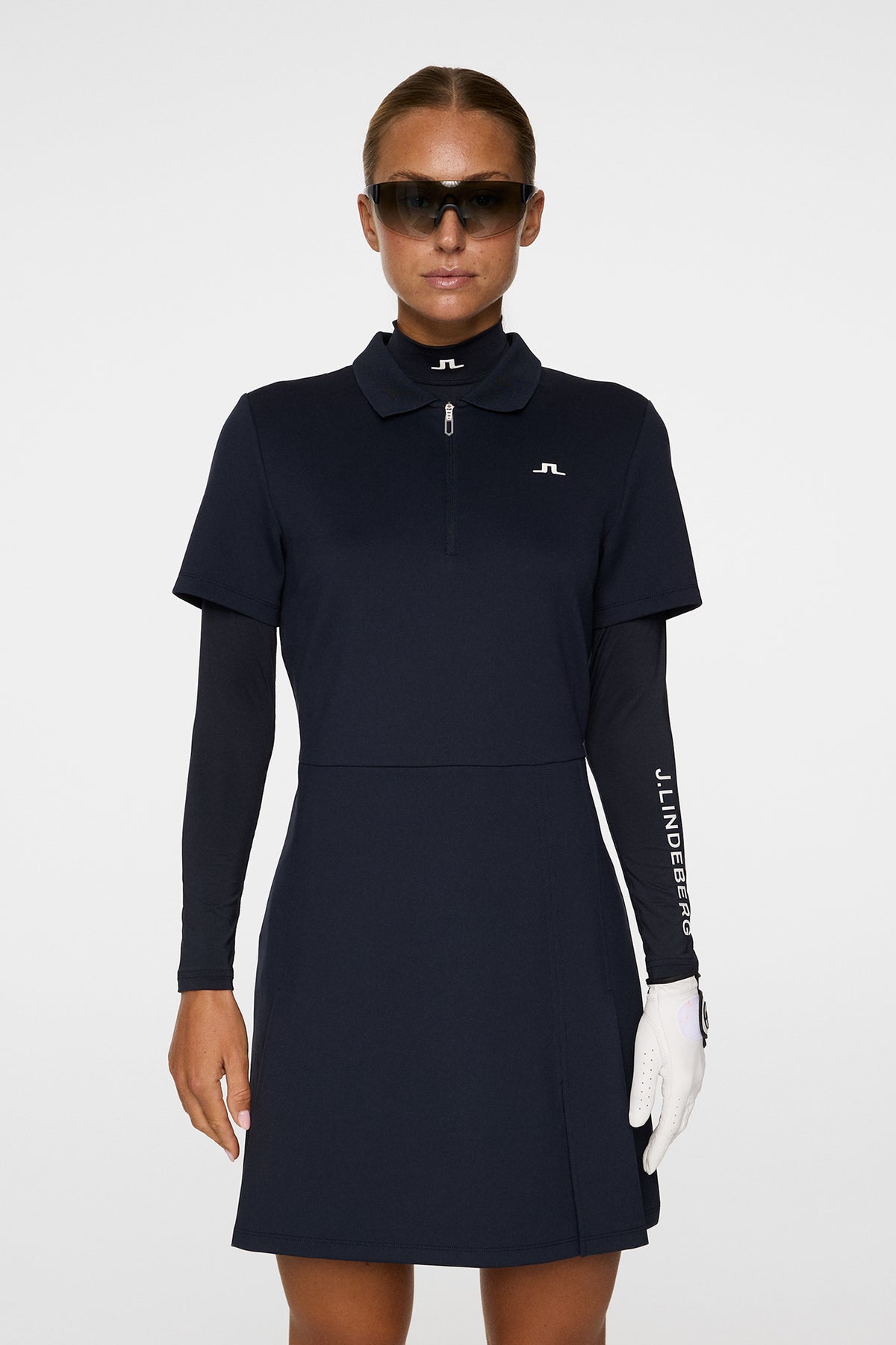 Kanai dress in JL Navy by J.Lindeberg