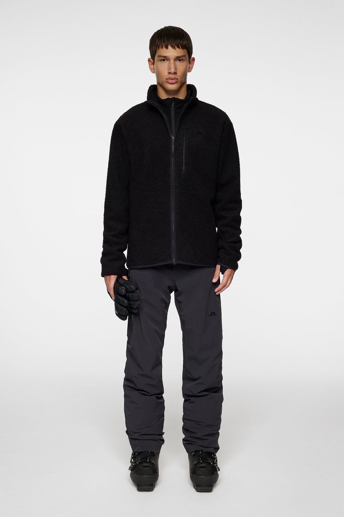Peter Pile Jacket in Black by J.Lindeberg