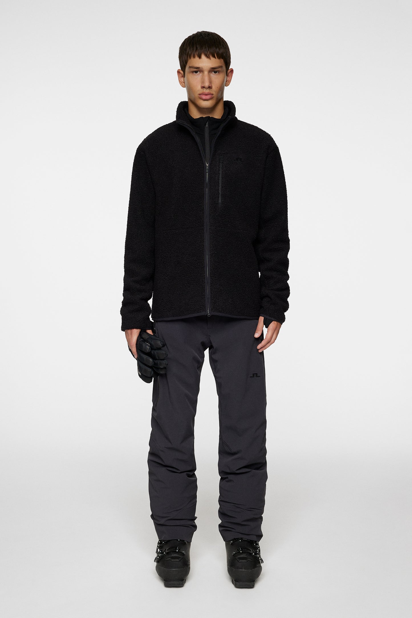 Peter Pile Jacket in Black by J.Lindeberg