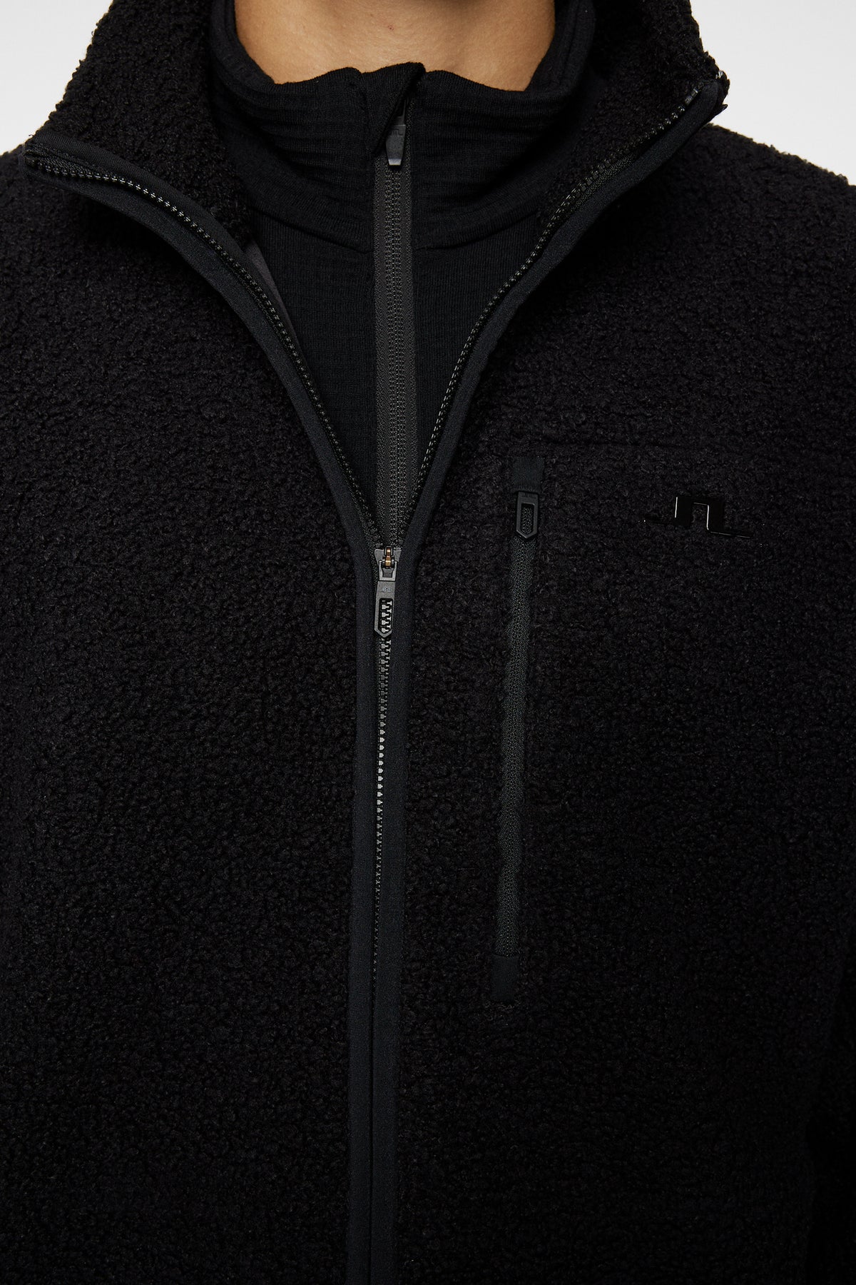 Peter Pile Jacket in Black by J.Lindeberg