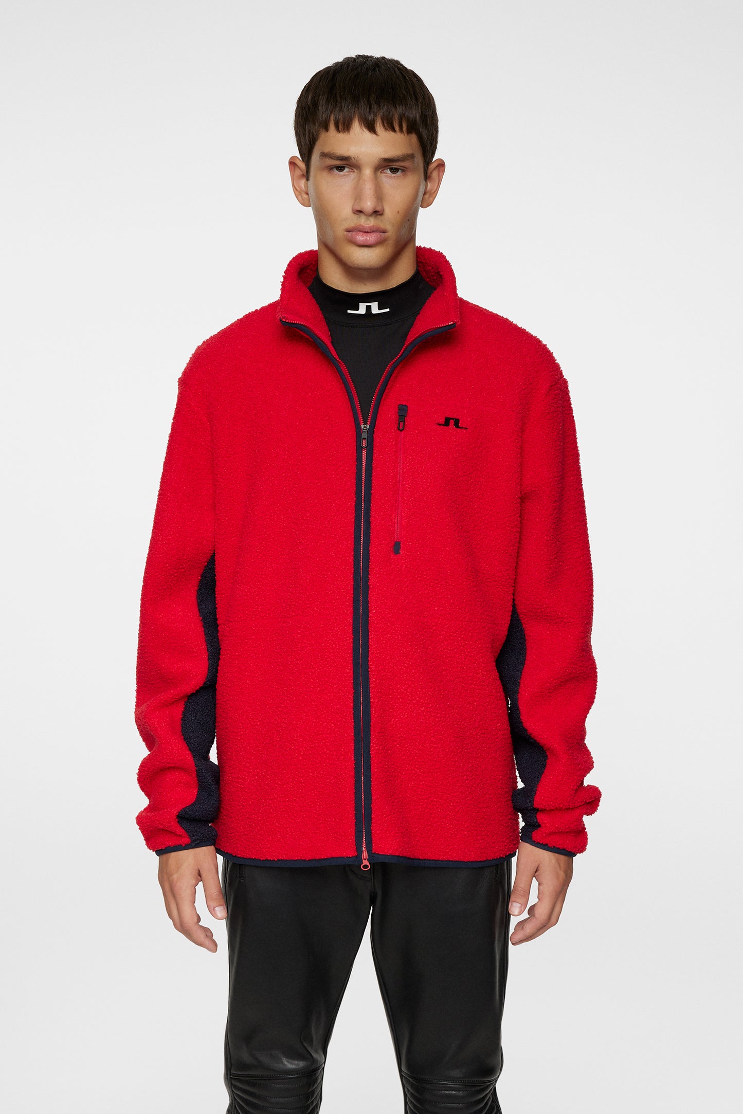 Peter Pile Jacket in Barbados Cherry by J.Lindeberg