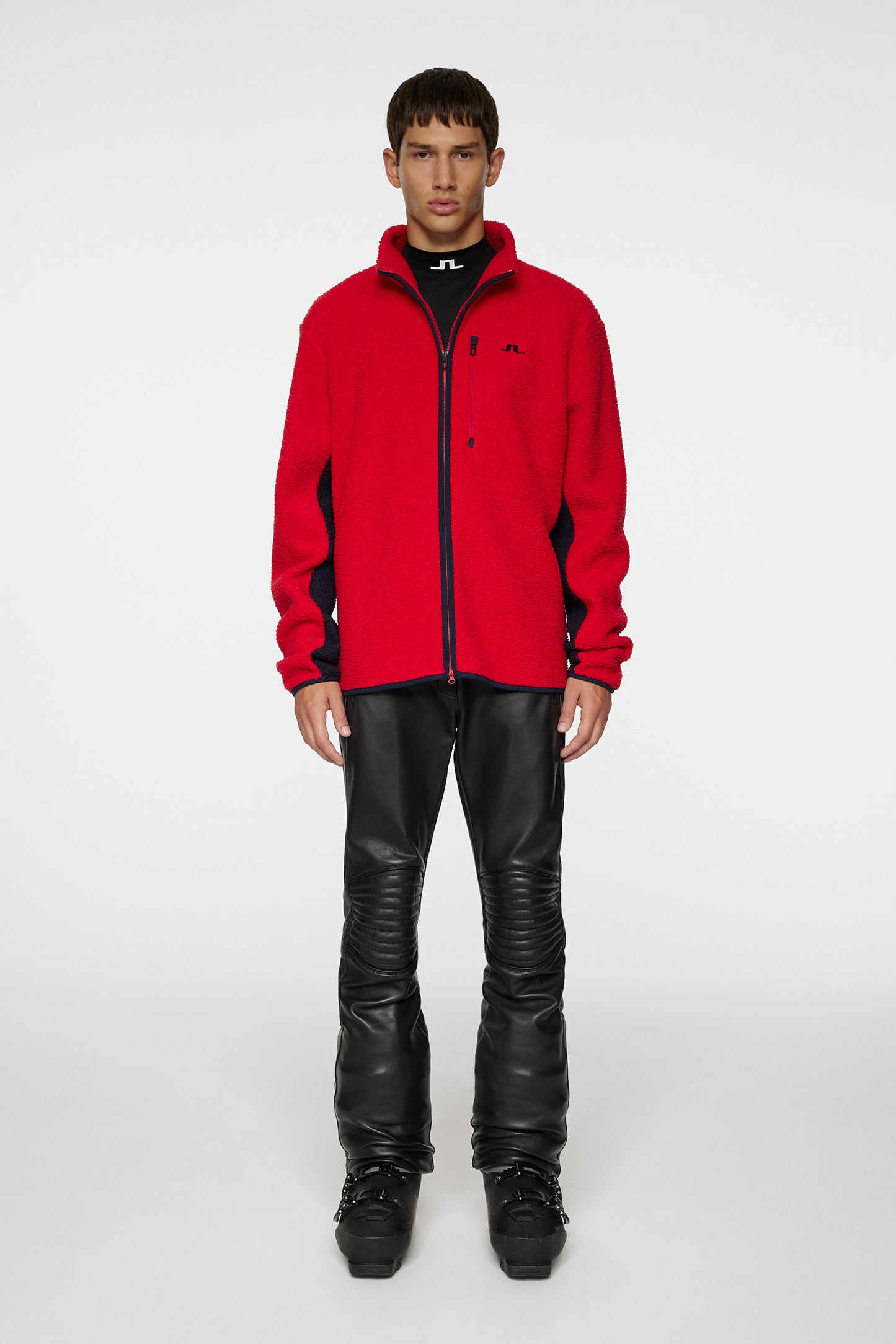 Peter Pile Jacket in Barbados Cherry by J.Lindeberg