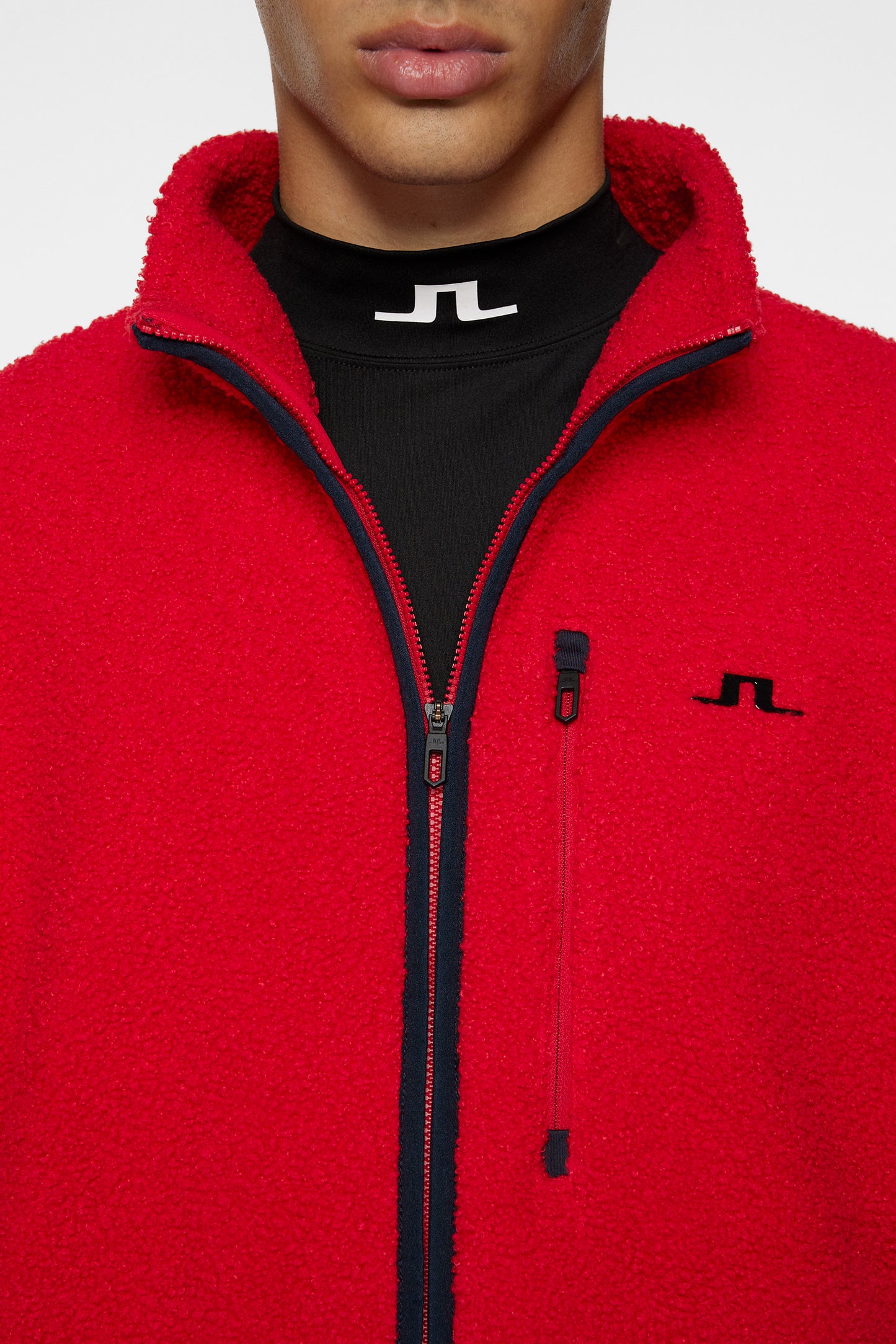 Peter Pile Jacket in Barbados Cherry by J.Lindeberg