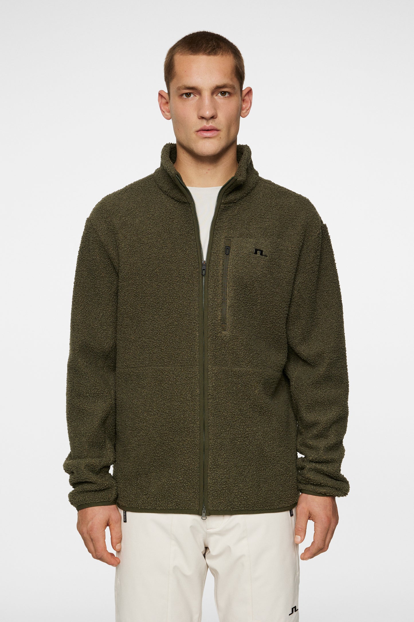Peter Pile Jacket in Forest Green by J.Lindeberg