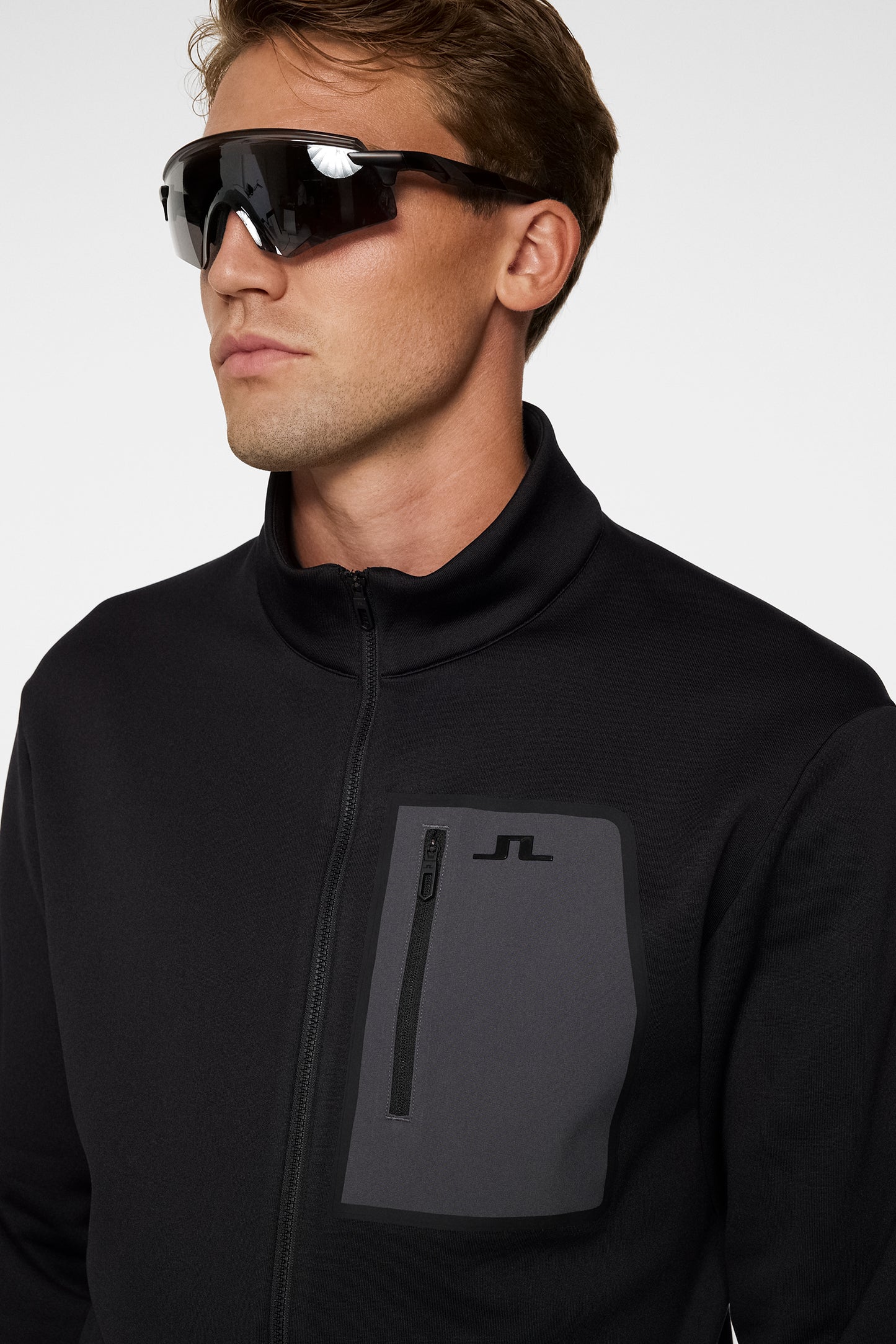Wayne Polartec Mid Layer in Black by J.Lindeberg