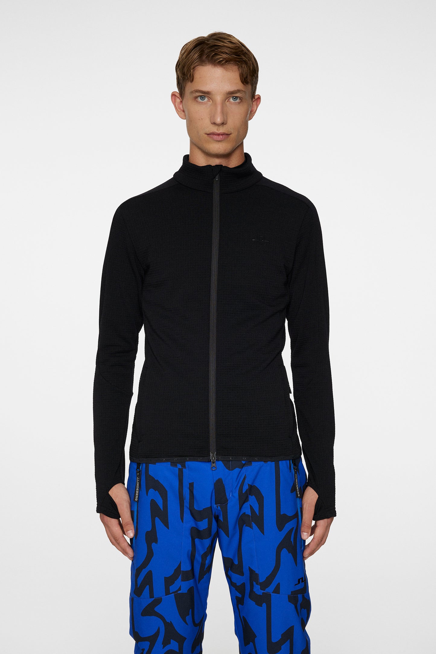 High Grounds Merino  Mid Layer in Black by J.Lindeberg