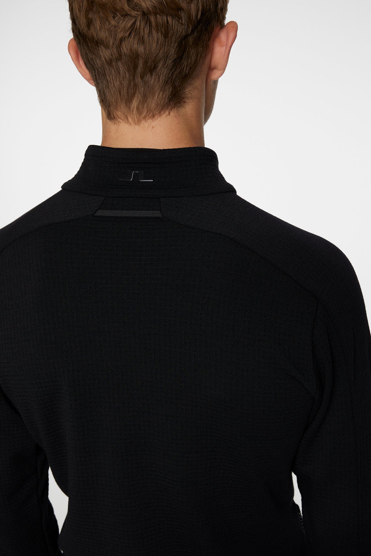 High Grounds Merino  Mid Layer in Black by J.Lindeberg