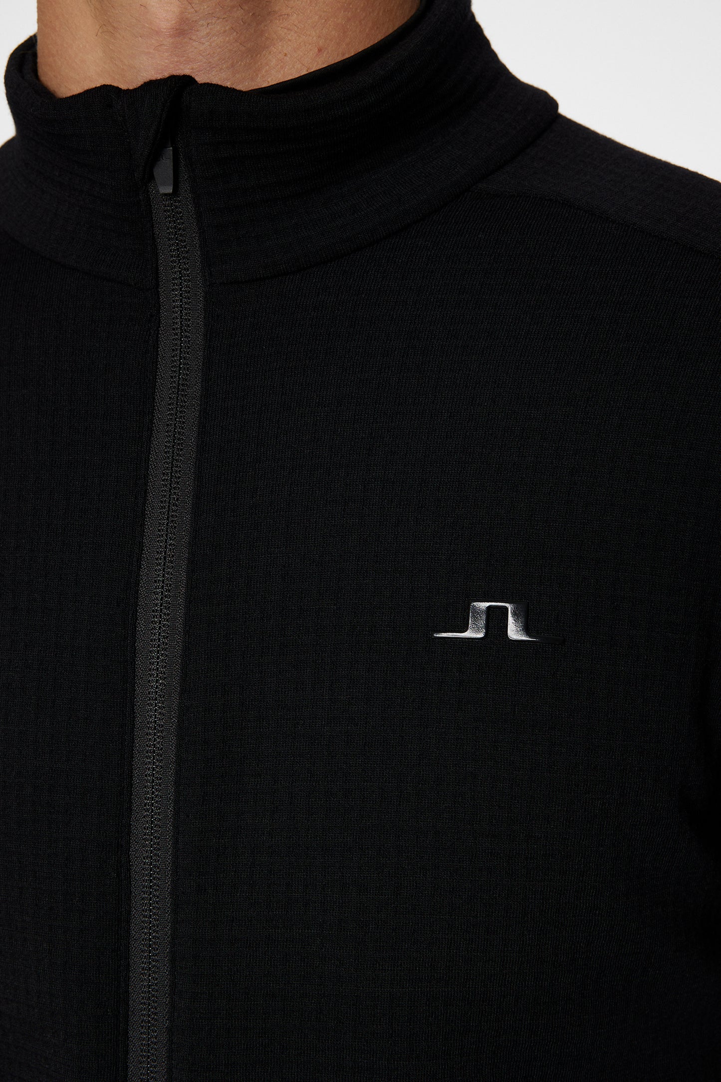 High Grounds Merino  Mid Layer in Black by J.Lindeberg