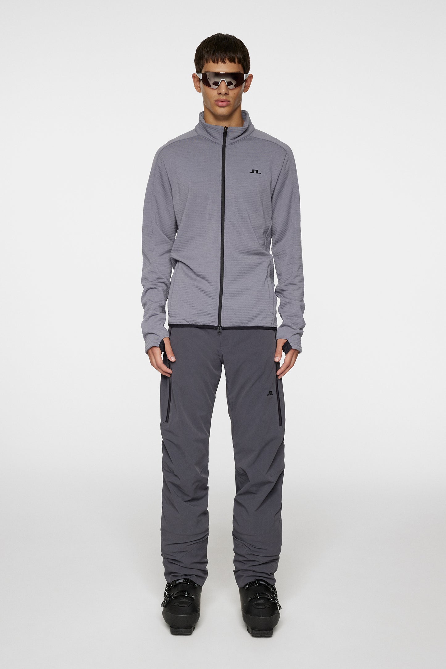 High Grounds Merino  Mid Layer in Night Owl by J.Lindeberg