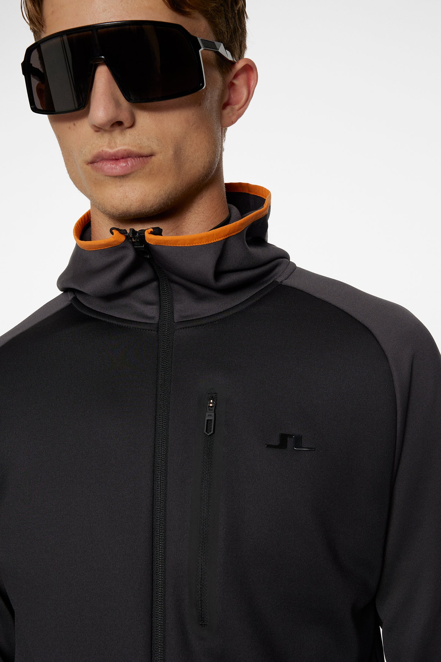 Elevation Full Zip Hood in Black by J.Lindeberg