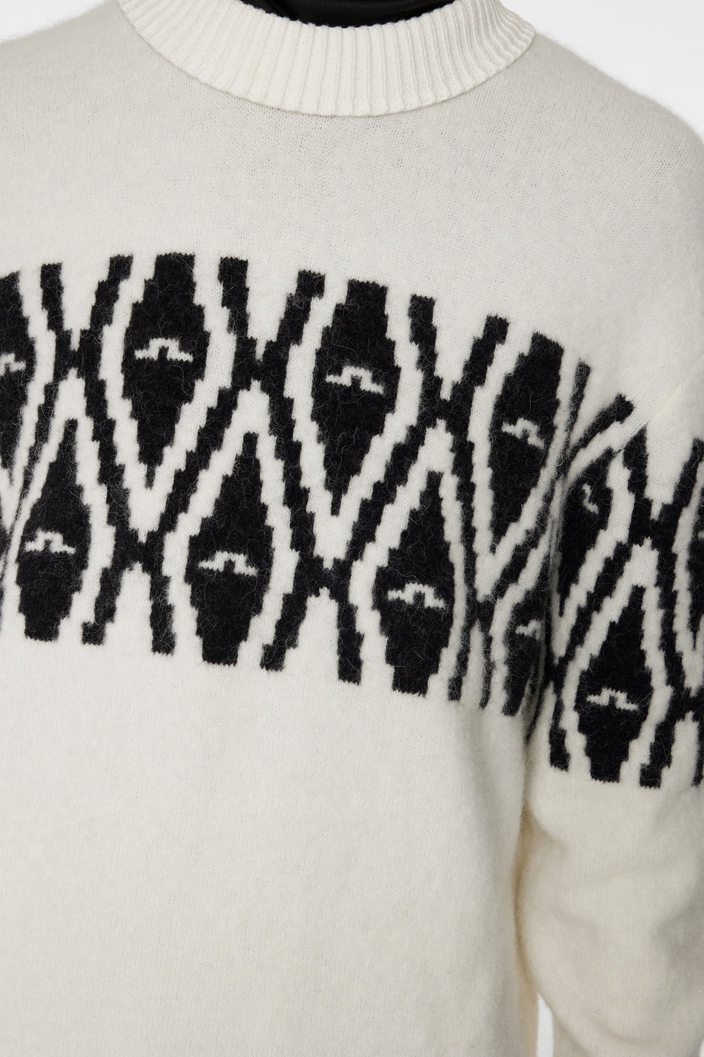 Jalen Jacquard Knitted Sweater in Whisper White by J.Lindeberg