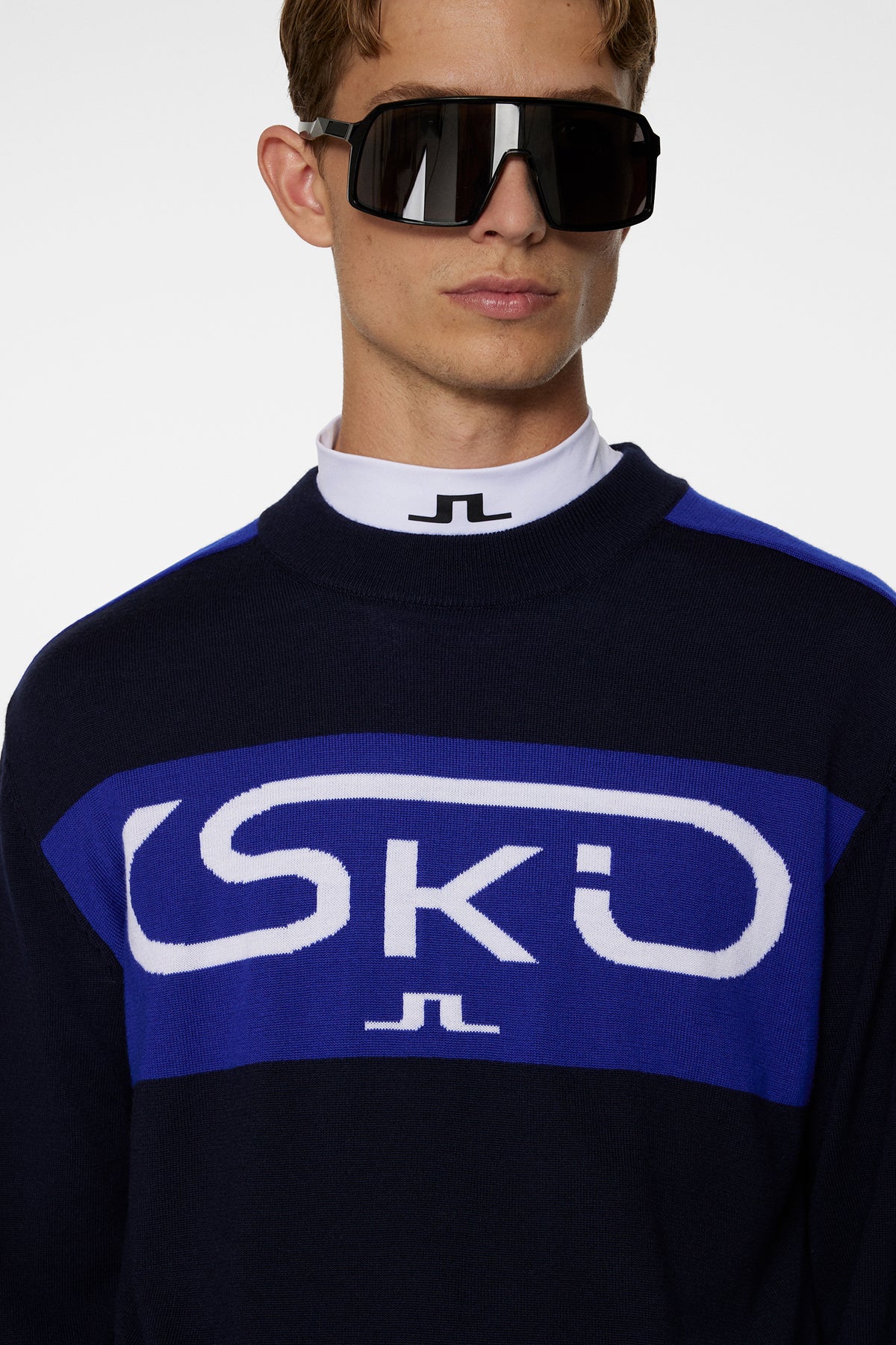 Kirby Knitted Sweater in JL Navy by J.Lindeberg