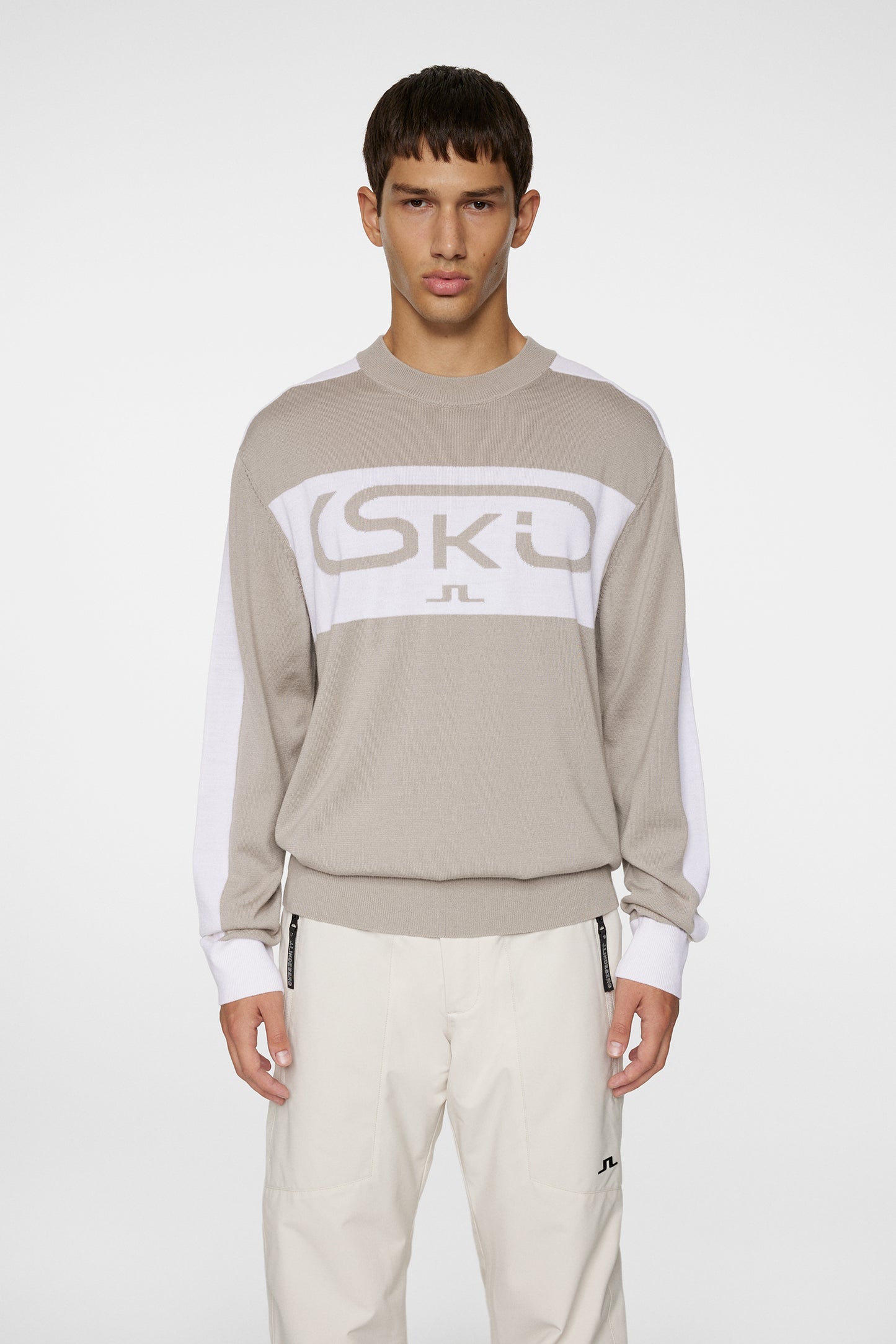 Kirby Knitted Sweater in Moonbeam by J.Lindeberg