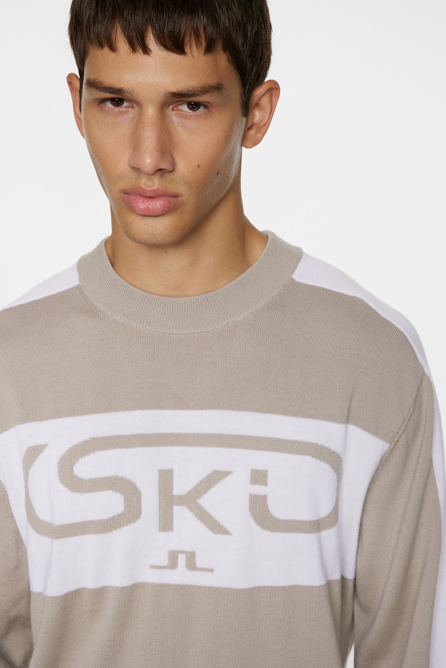 Kirby Knitted Sweater in Moonbeam by J.Lindeberg