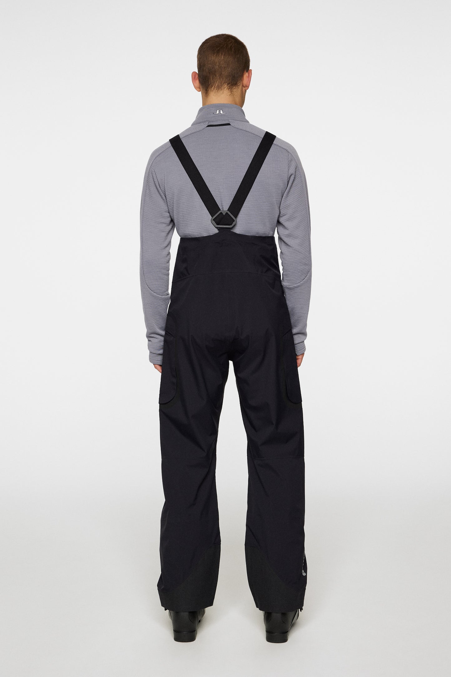 High Grounds Shell Bib Pants in Black by J.Lindeberg