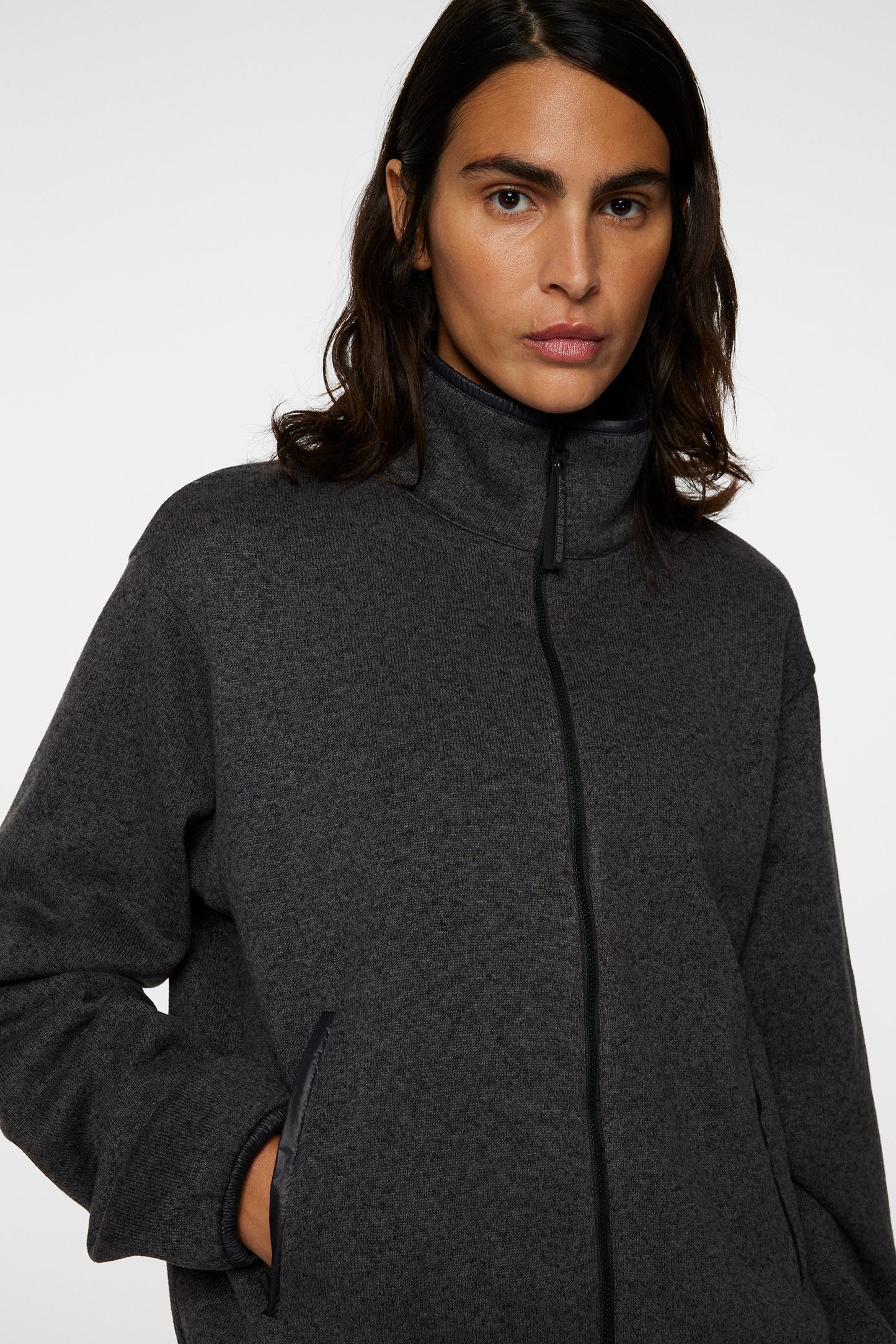 Cirque Jacket in Dark Grey Melange by J.Lindeberg