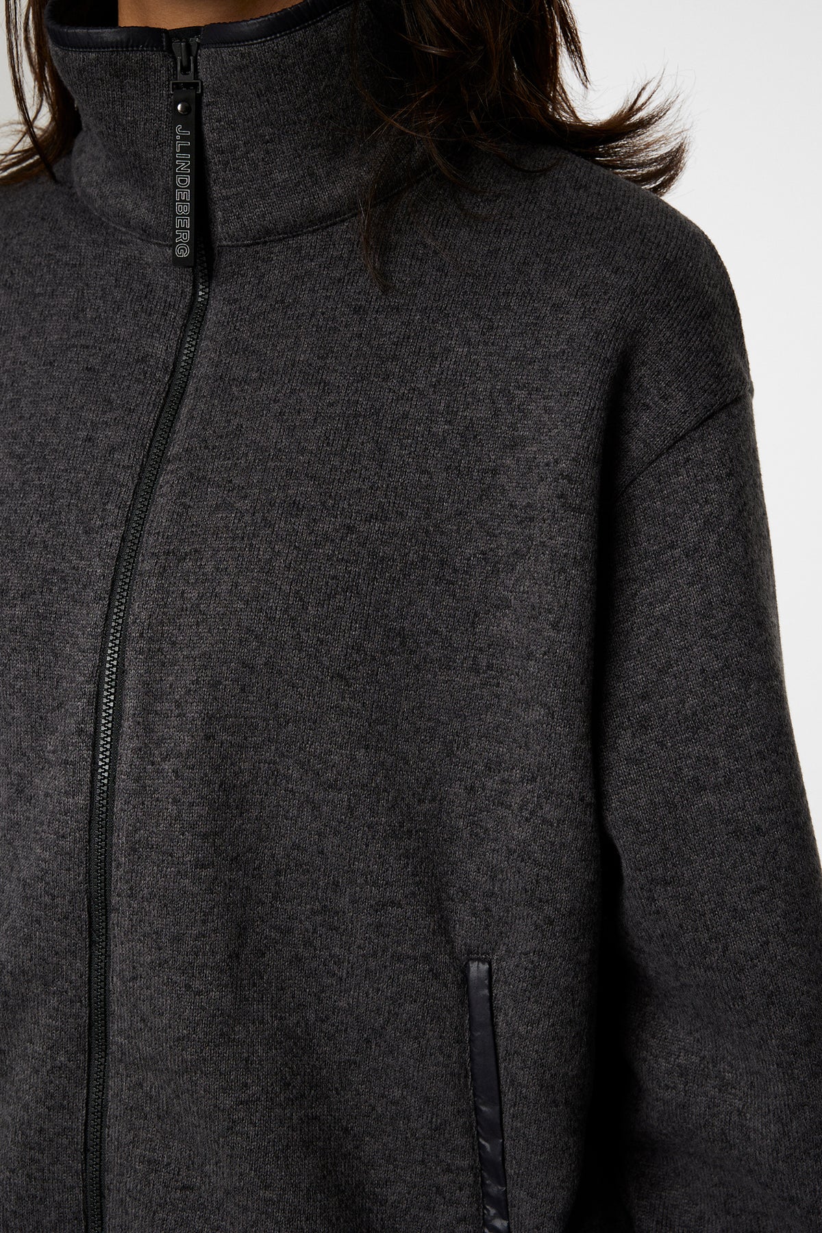 Cirque Jacket in Dark Grey Melange by J.Lindeberg