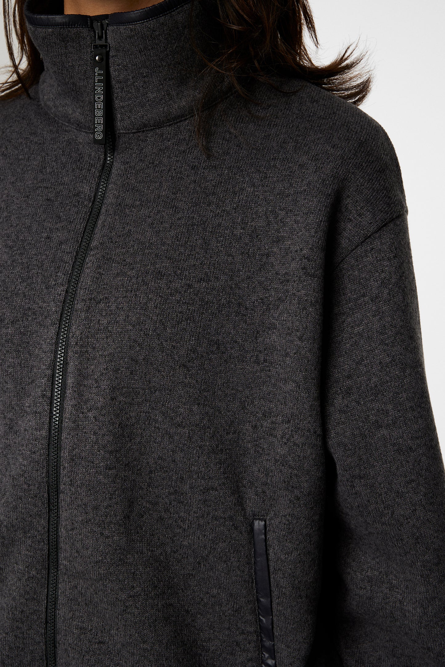 Cirque Jacket in Dark Grey Melange by J.Lindeberg