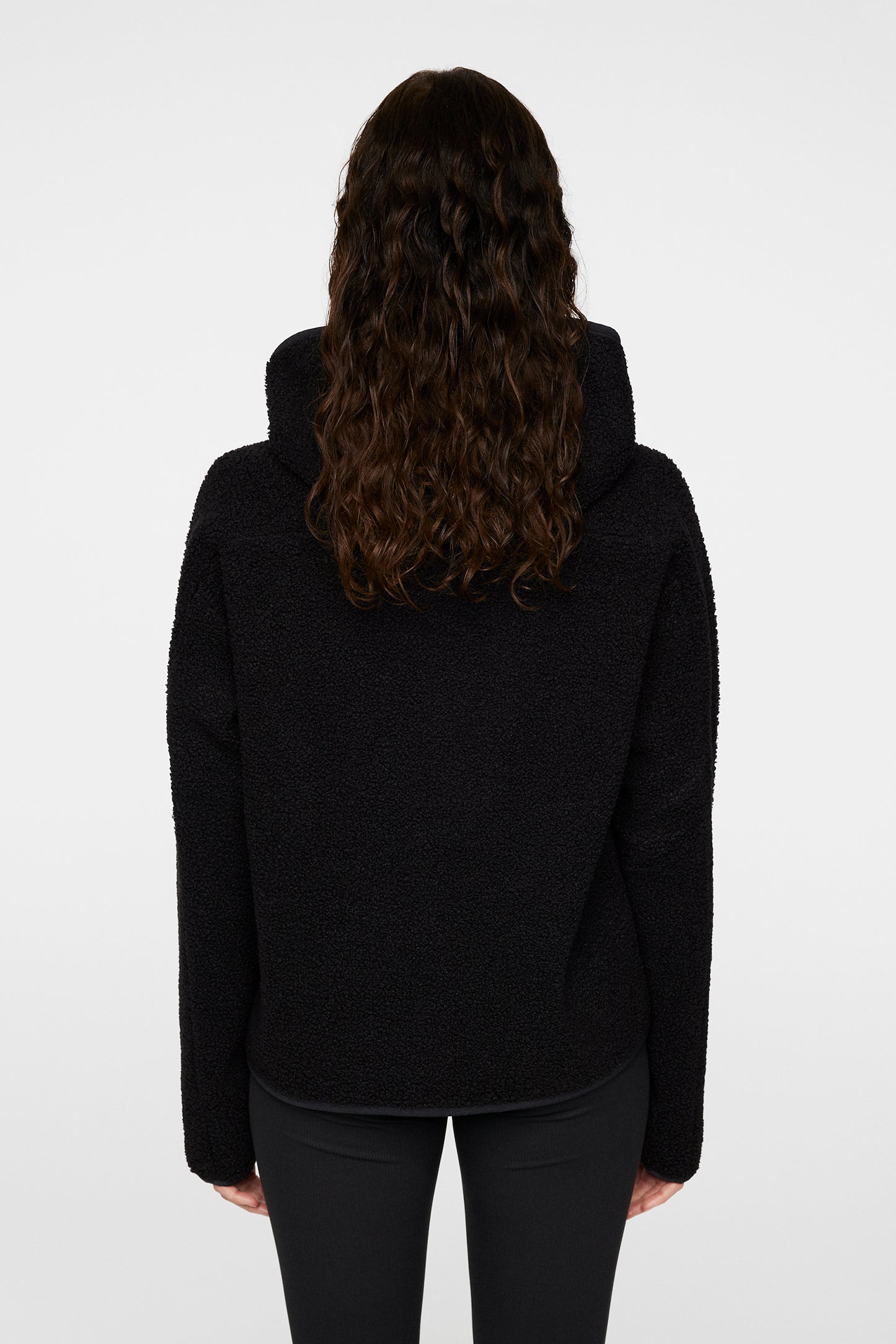 Delise Pile Hoodie in Black by J.Lindeberg