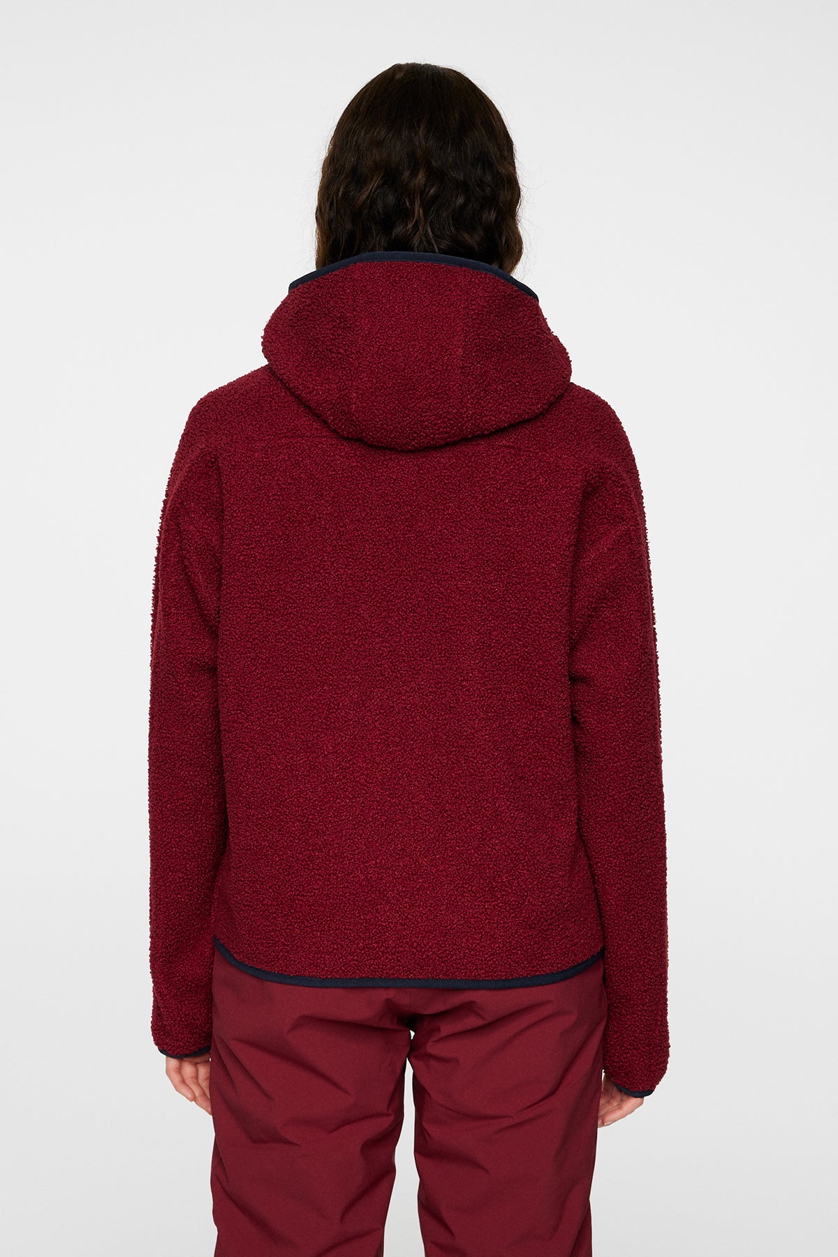 Delise Pile Hoodie in Cabernet by J.Lindeberg