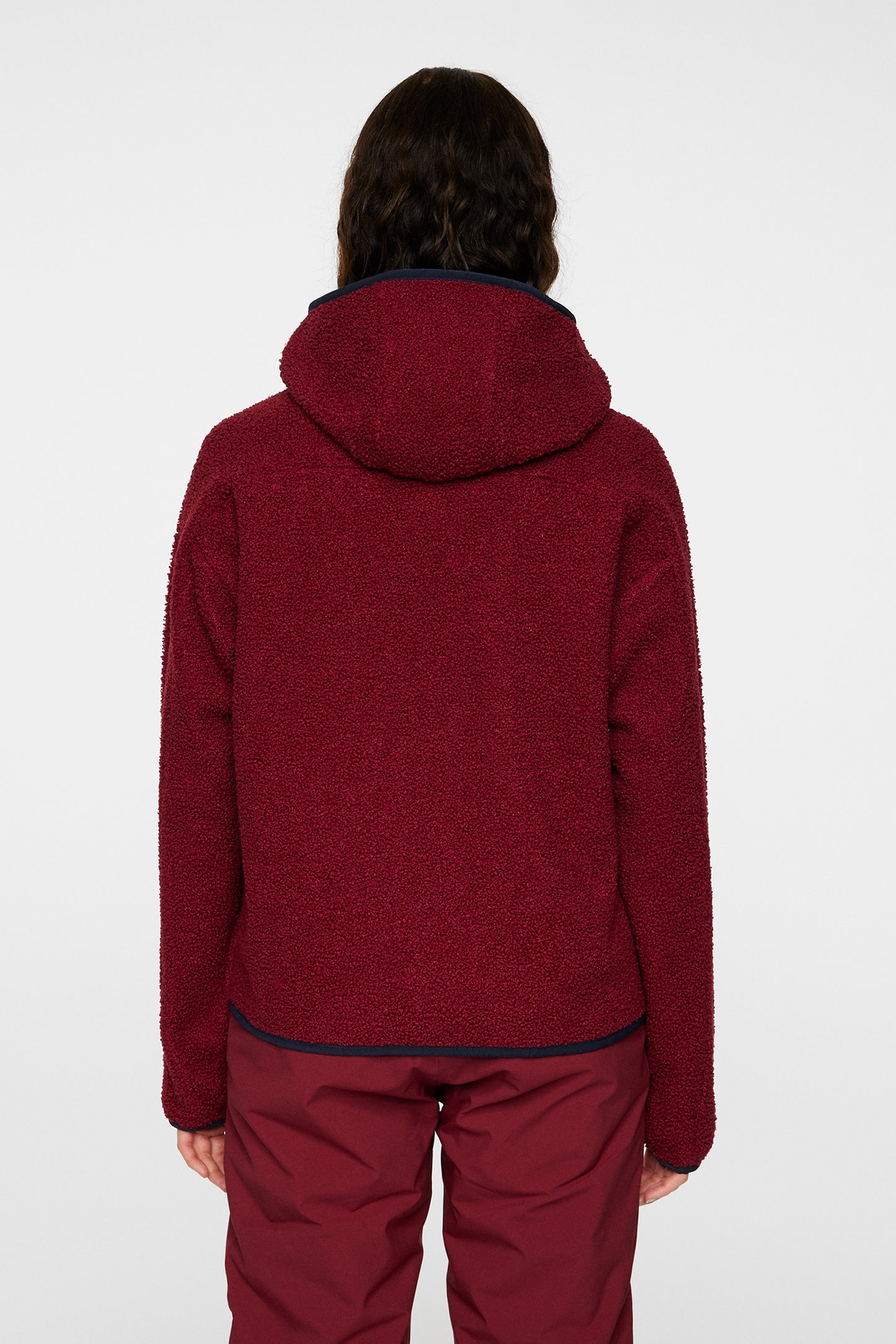 Delise Pile Hoodie in Cabernet by J.Lindeberg