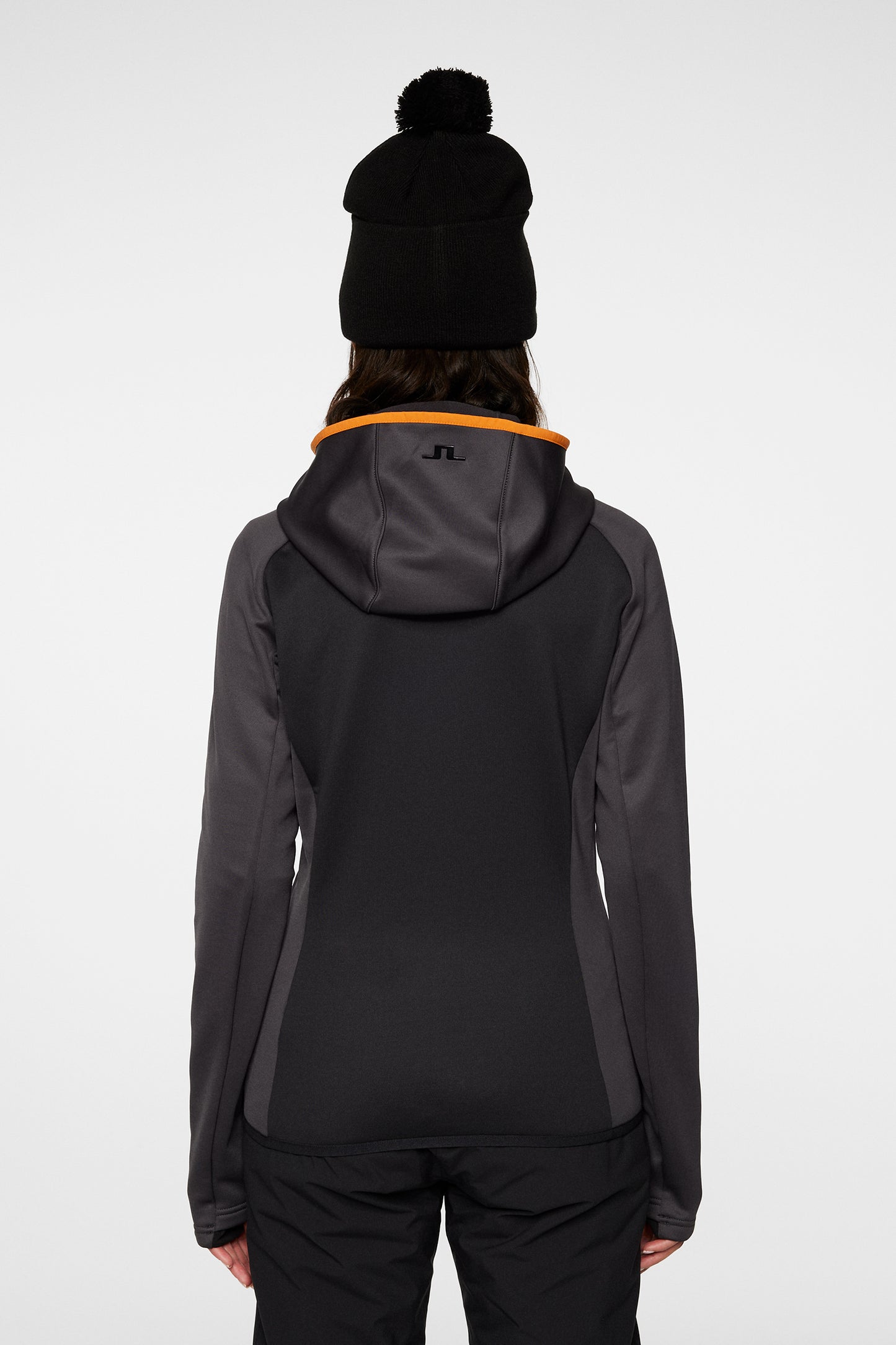 Elana Full Zip Hood in Asphalt by J.Lindeberg