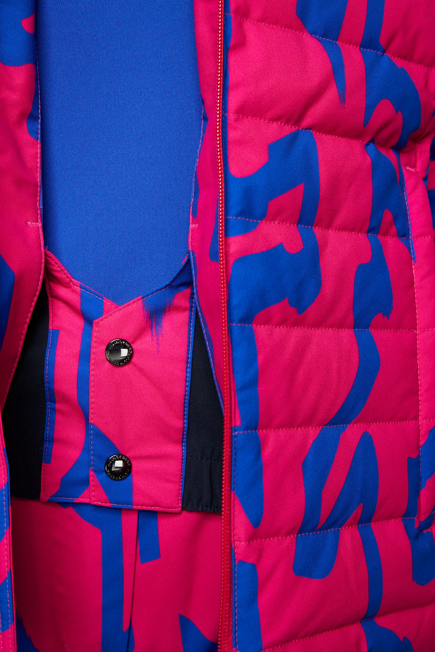 W Thermic Down Jacket Printed in Glitch Bridge Pink by J.Lindeberg