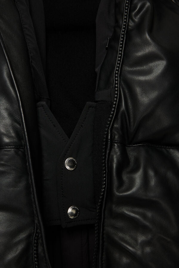 Jolene Leather Padded Jacket