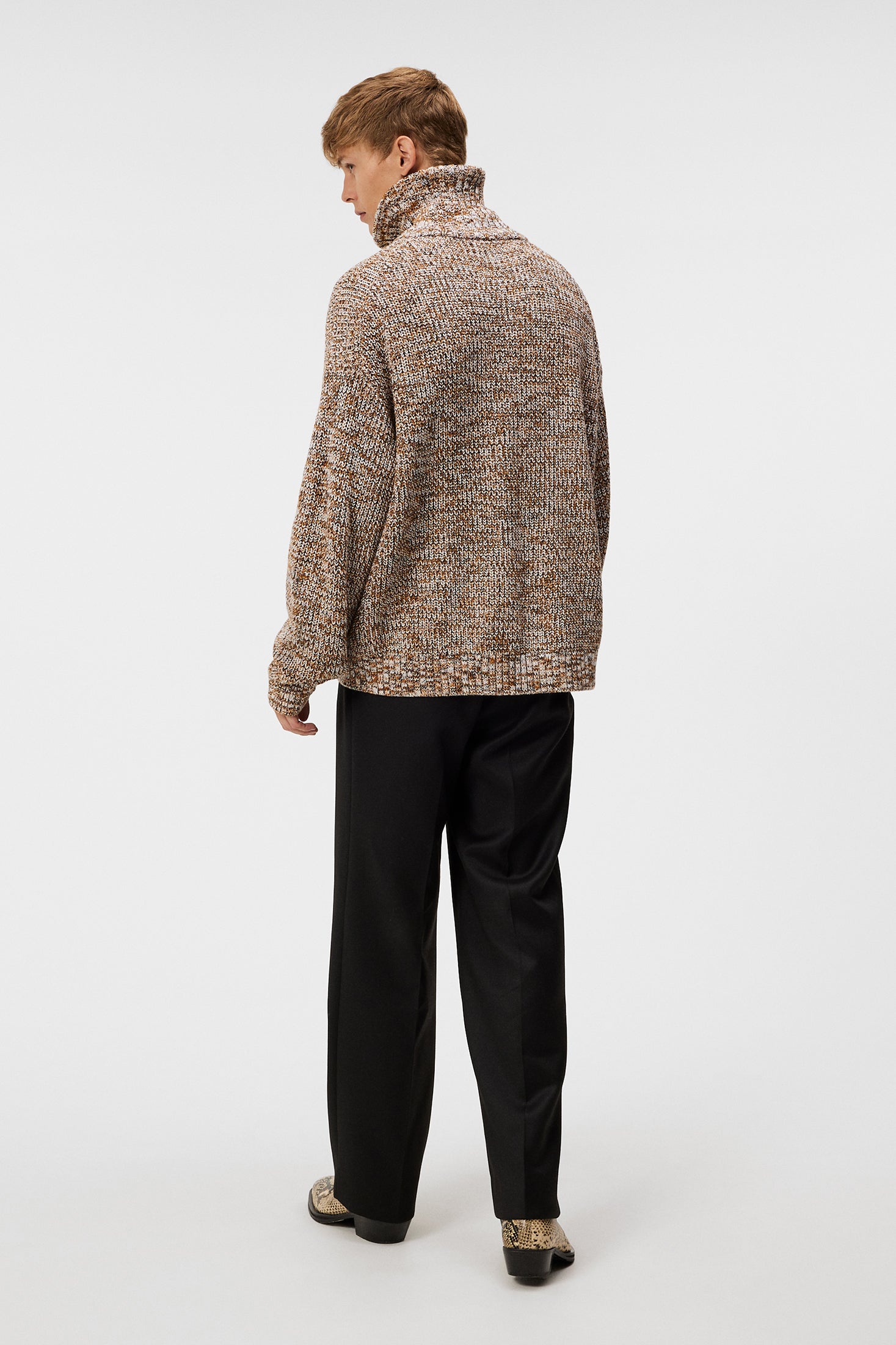 Chester Jacquard Quarter Zip Sweater