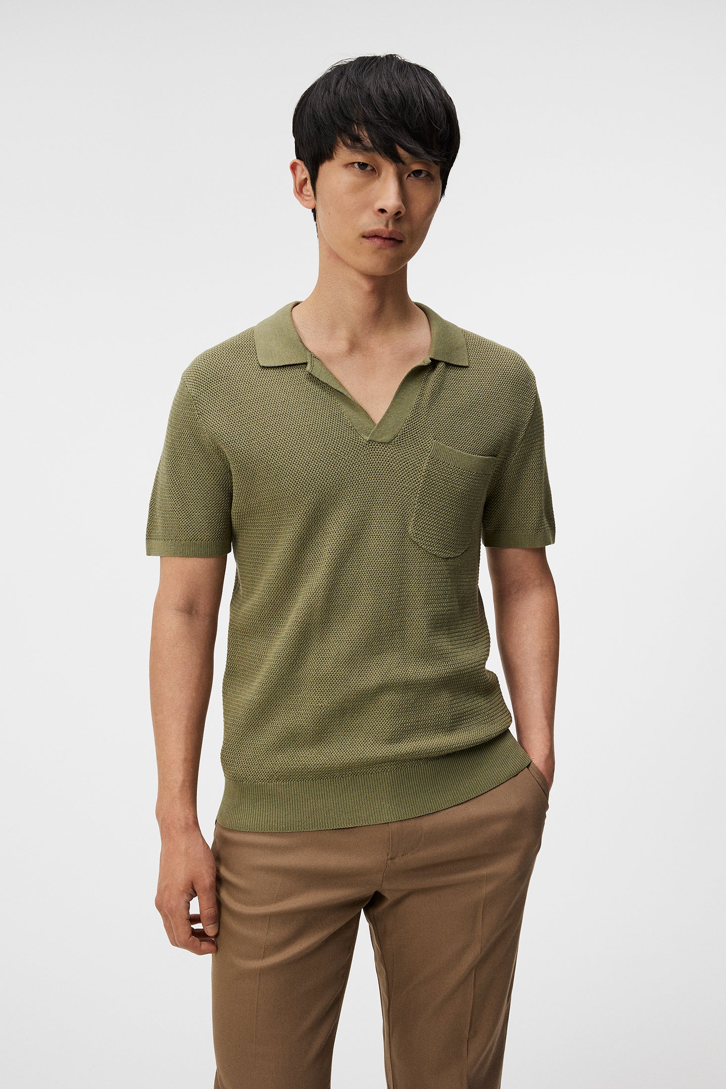 Ben Open Collar Polo