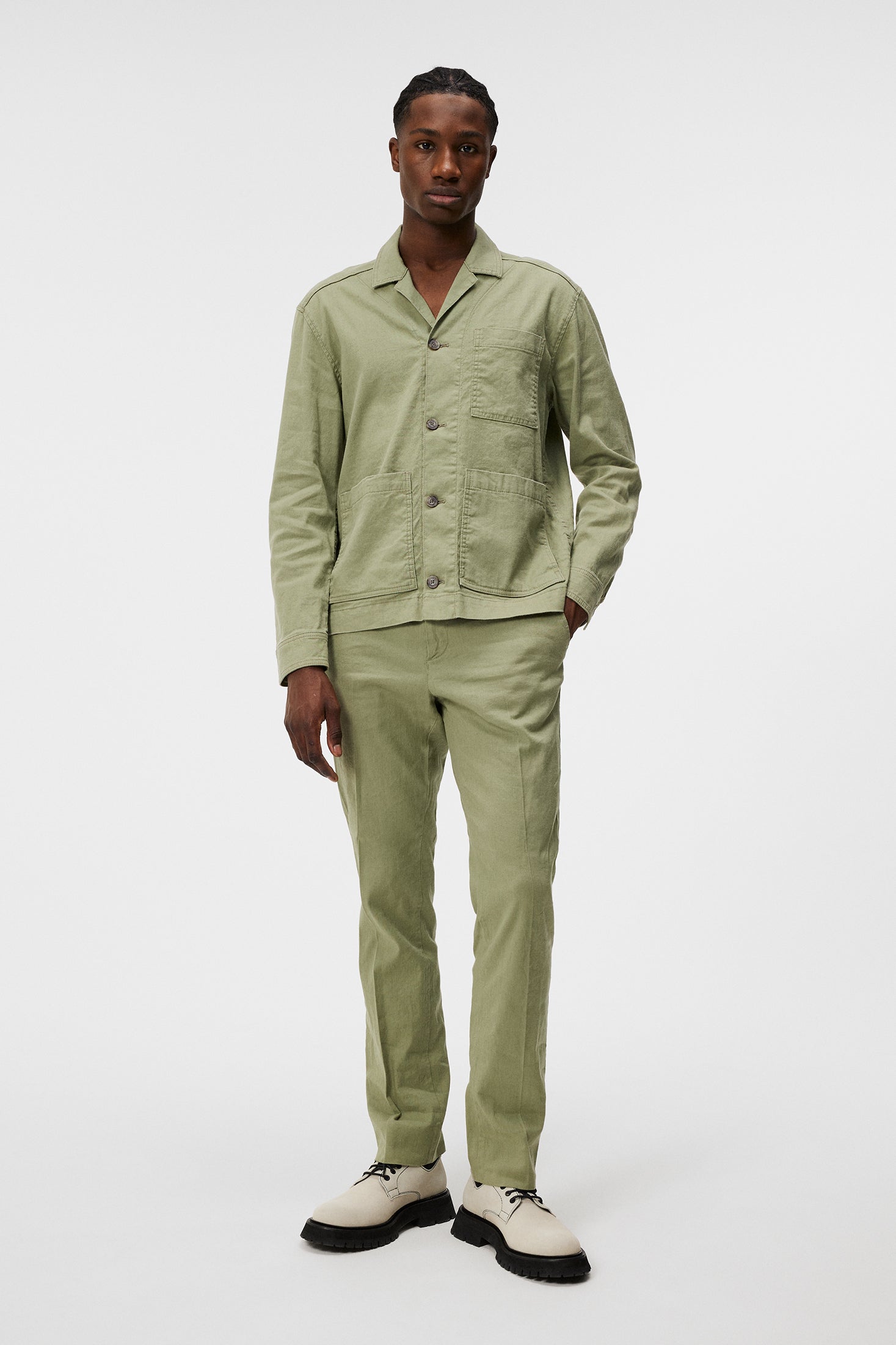 Errol Linen Workwear Overshirt